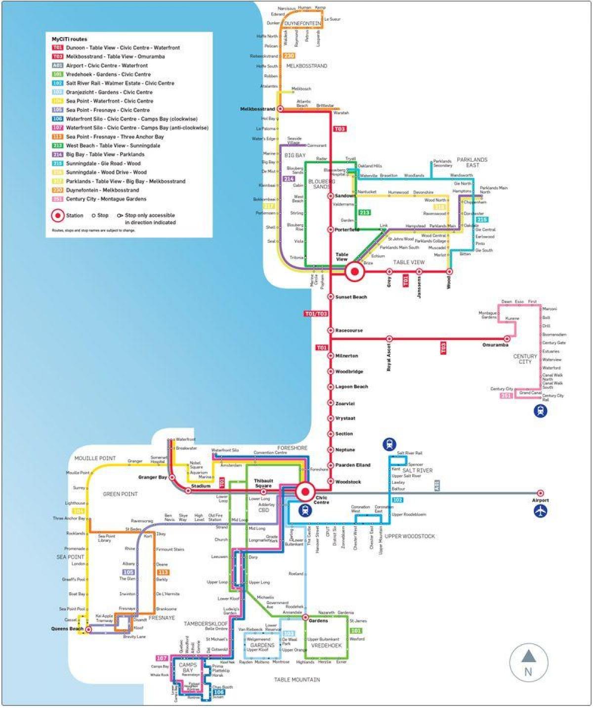 myciti ಬಸ್ ಮಾರ್ಗ ನಕ್ಷೆ