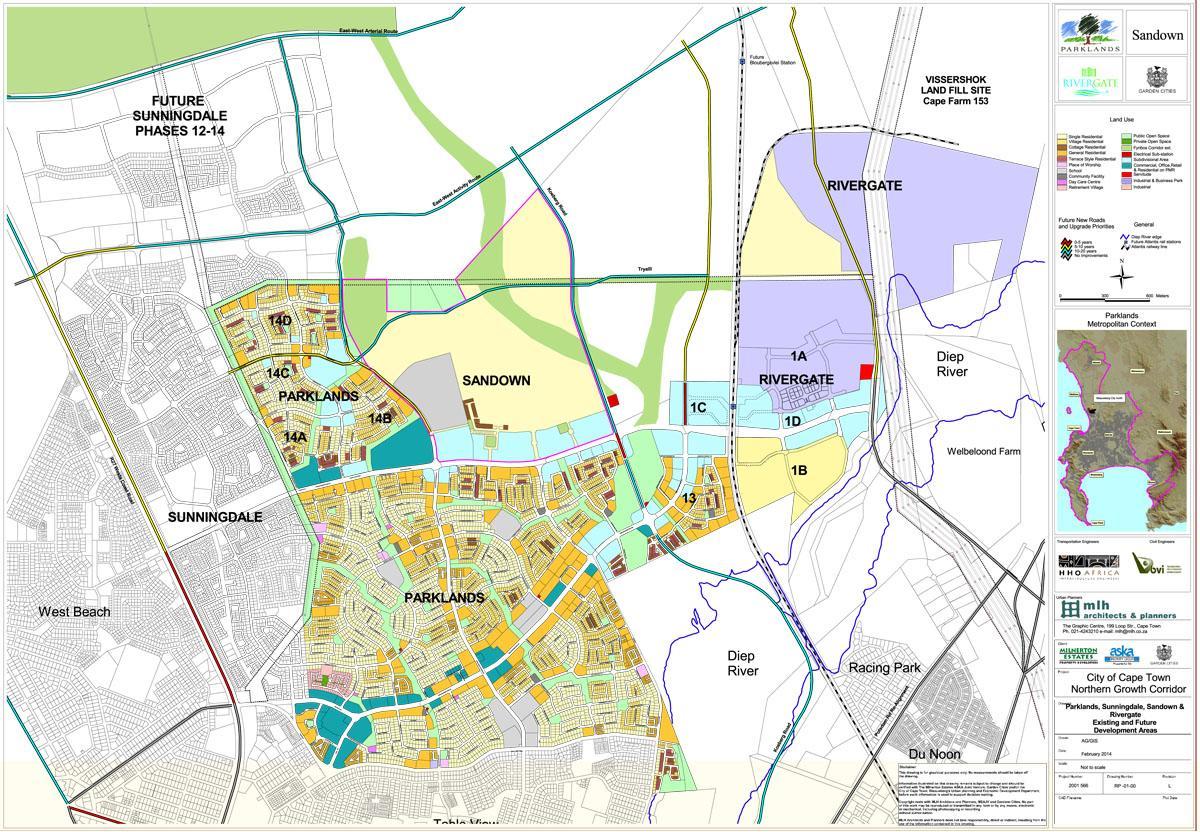 ನಕ್ಷೆ parklands ಕೇಪ್ ಟೌನ್ 