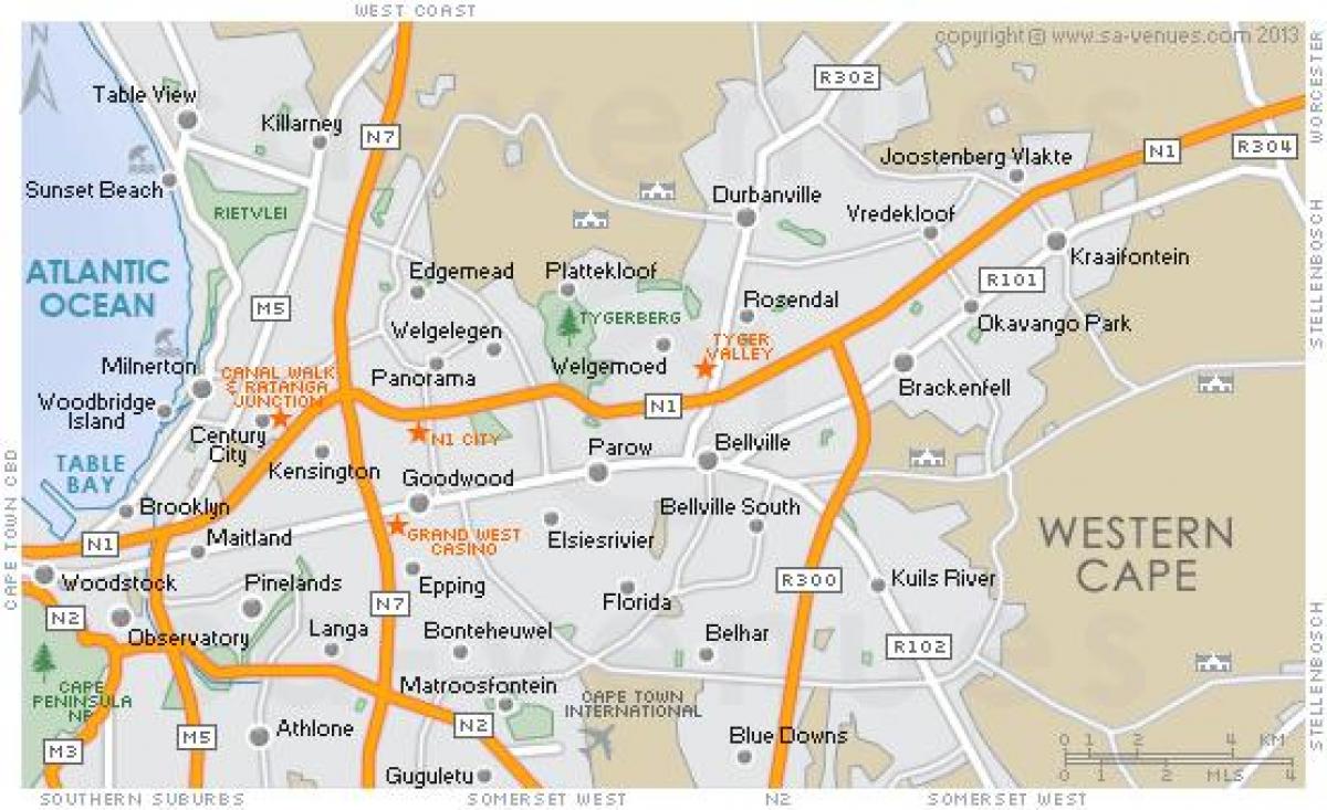 ನಕ್ಷೆ plattekloof