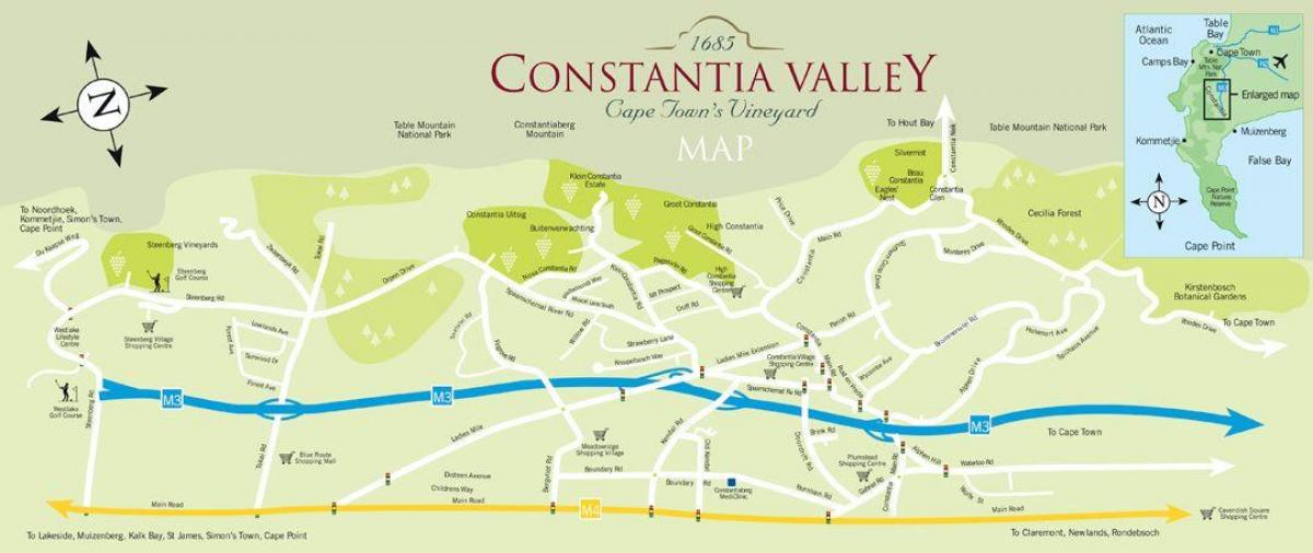 ನಕ್ಷೆ constantia ಕೇಪ್ ಟೌನ್