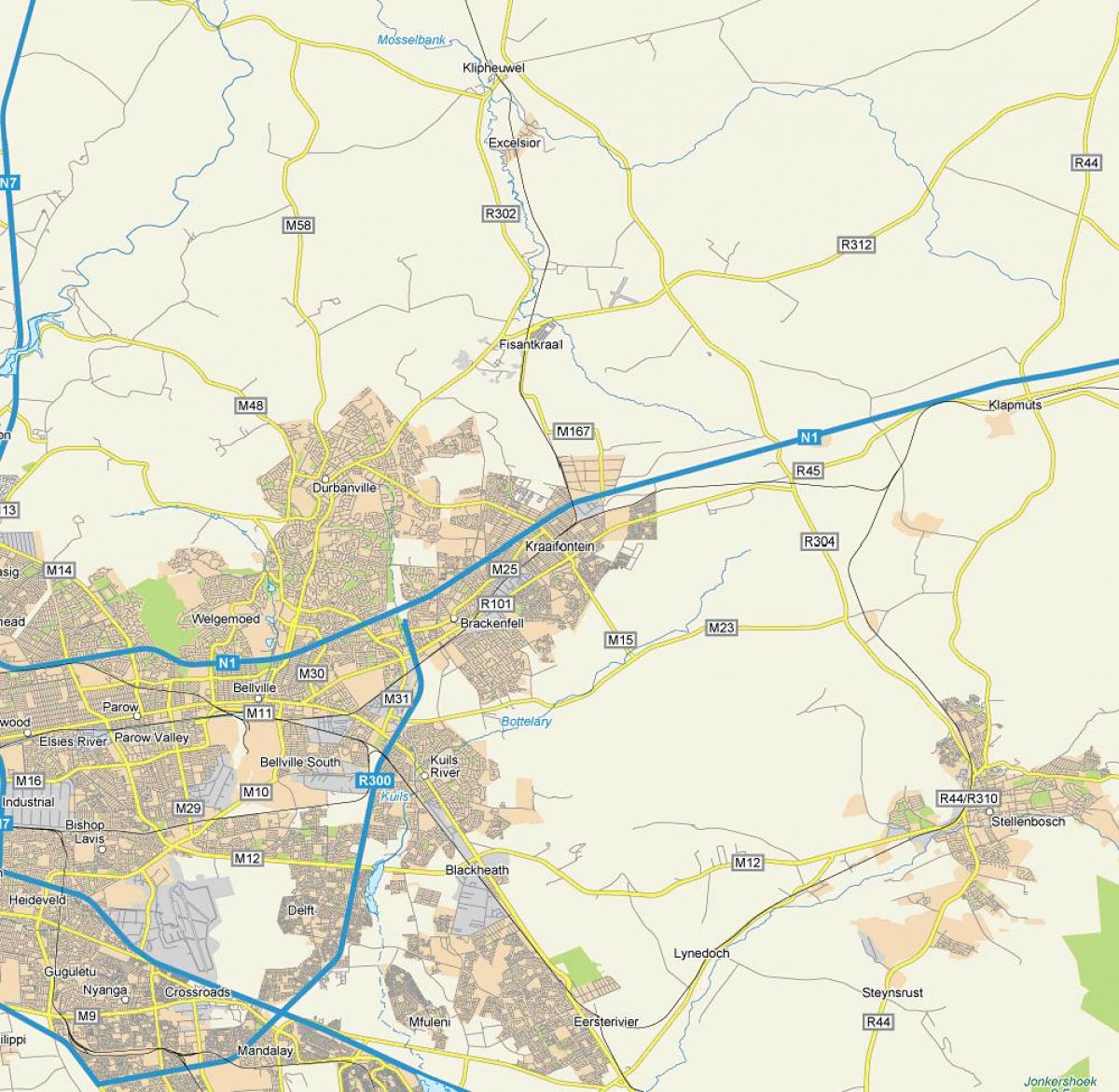 ನಕ್ಷೆ kraaifontein ಕೇಪ್ ಟೌನ್