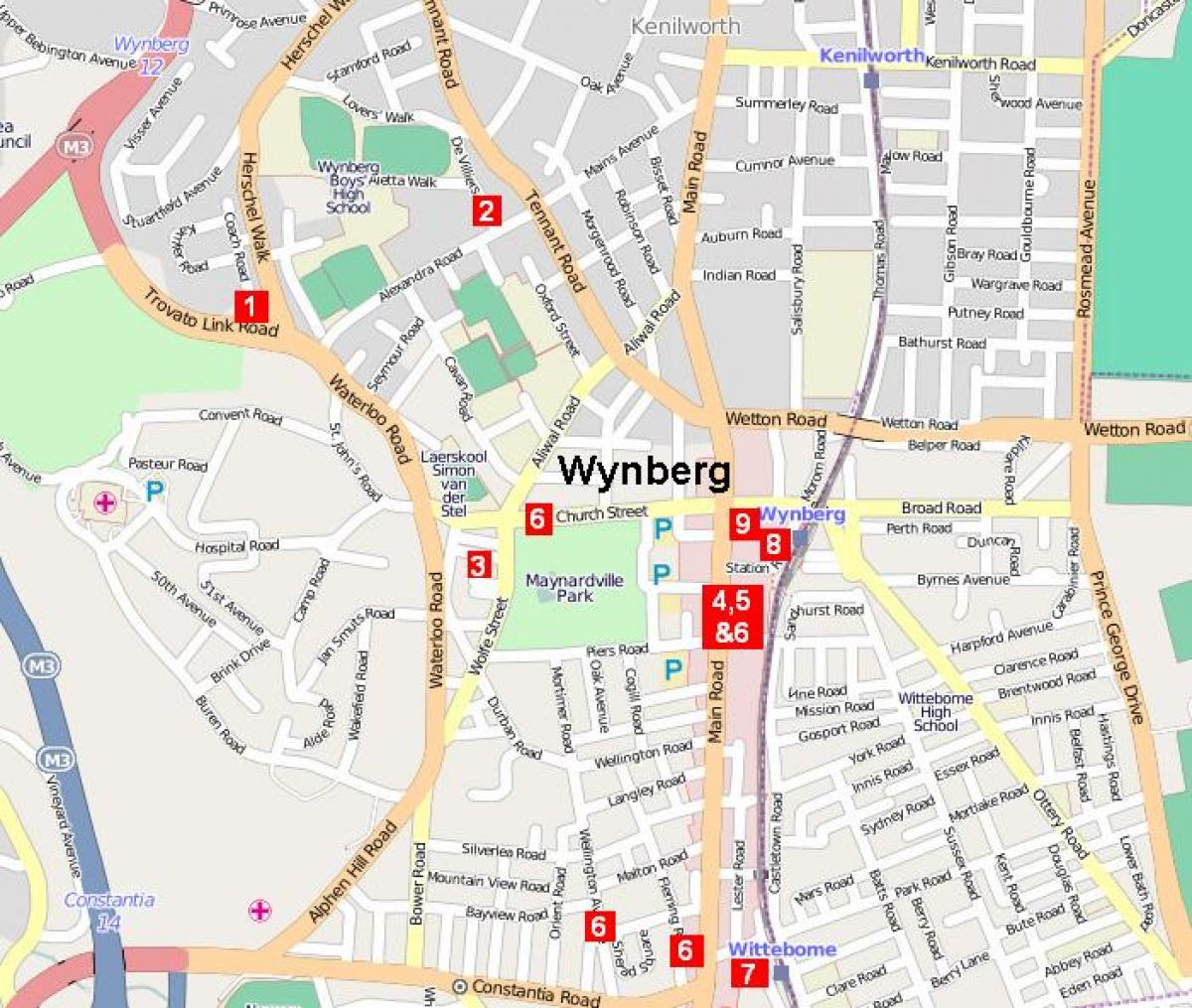  ನಕ್ಷೆ wynberg ಕೇಪ್ ಟೌನ್